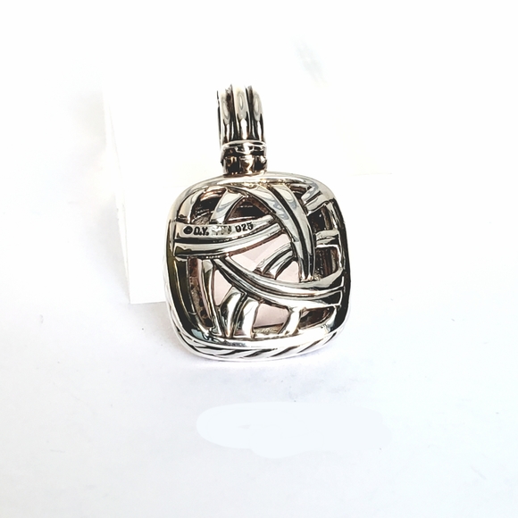 DAVID YURMAN 14mm Albion Rose Quartz Diamond Pendant - Picture 5 of 5